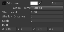 Unity material settings